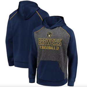 Men's Milwaukee Brewers Fanatics Charcoal/Navy Game Day Ready Pullover
